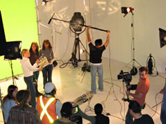 indoor shooting  of a movie scene